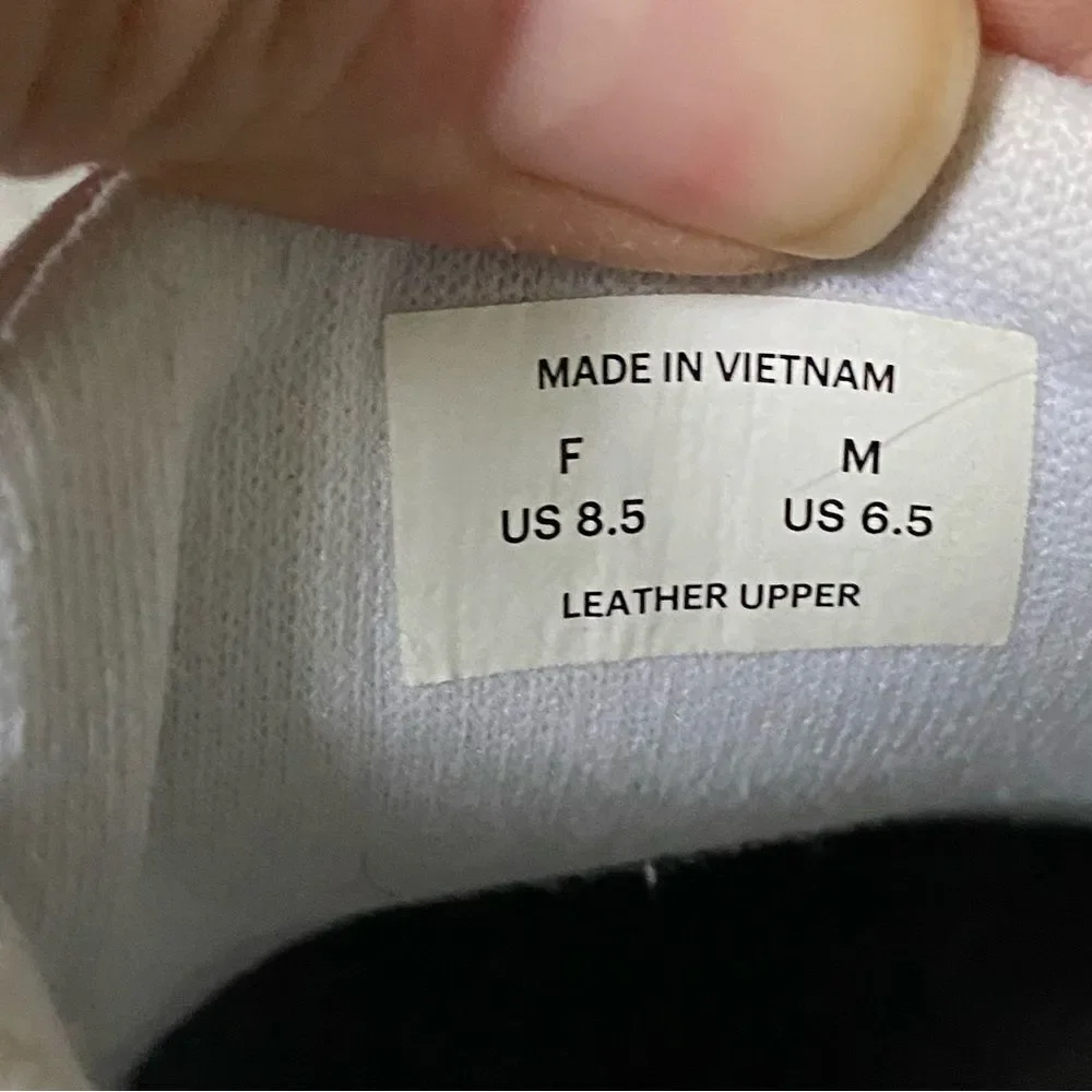 Everlane original Court Sneaker shoes White Leather upper Unisex Size 8.5